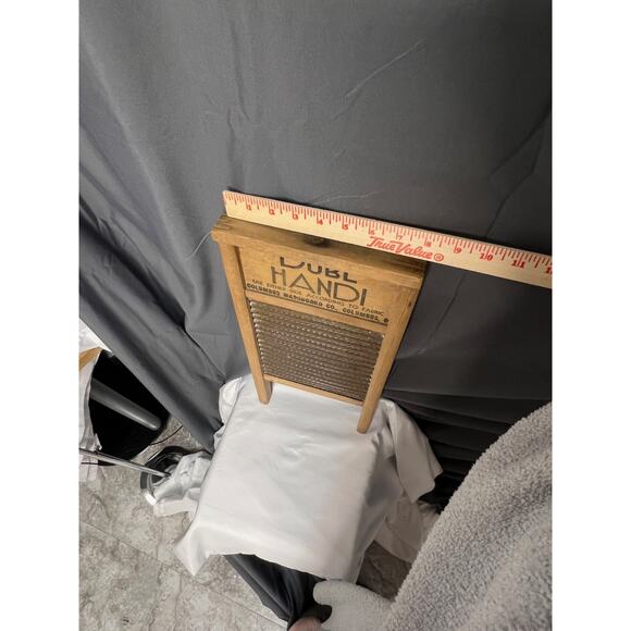 Set of 2 Vtg. Small Wooden Columbus Dubl Handi Galvanized Metal Washboards - Picture 16 of 16